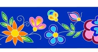 38mm -  Single Face Blooms Satin Ribbon 