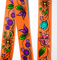 38mm - Ruban de satin fleurs d'été simple face - à la verge