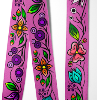 38mm - Ruban de satin fleurs d'été simple face - à la verge