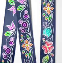 38mm - Ruban de satin fleurs d'été simple face - à la verge