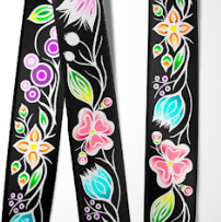 38mm - Ruban de satin fleurs d'été simple face - à la verge
