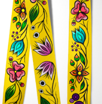 38mm - Ruban de satin fleurs d'été simple face - à la verge