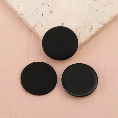 24mm - Cabochon en résine rond mat - 2pcs