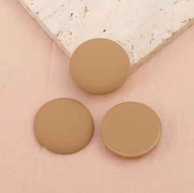 24mm - Cabochon en résine rond mat - 2pcs