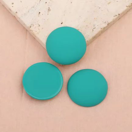 24mm - Cabochon en résine rond mat - 2pcs