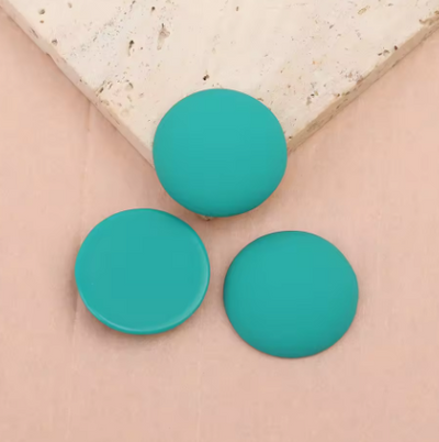 24mm - Cabochon en résine rond mat - 2pcs