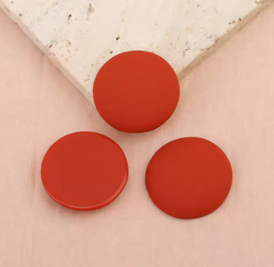 24mm - Cabochon en résine rond mat - 2pcs