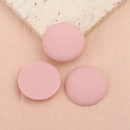 24mm - Cabochon en résine rond mat - 2pcs