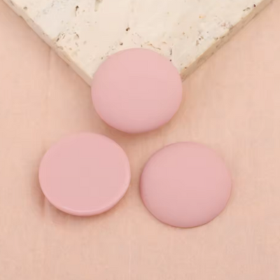 24mm - Cabochon en résine rond mat - 2pcs