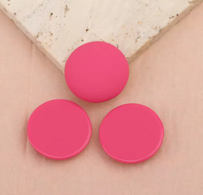 24mm - Cabochon en résine rond mat - 2pcs