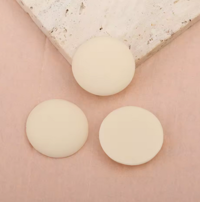 24mm - Cabochon en résine rond mat - 2pcs
