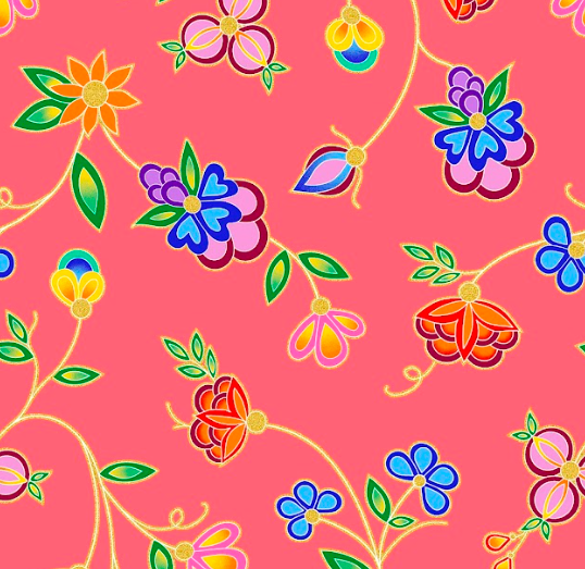 Blooms TM0005M - Salmon 100% Cotton Designer
