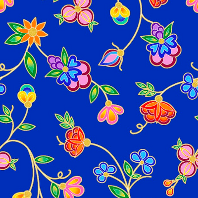 Blooms TM0005M - Royal Blue 100% Cotton Designer