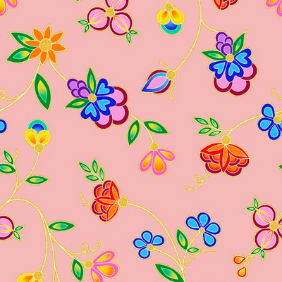 Blooms TM0005M - Pink Cheyanne 100% Cotton Designer