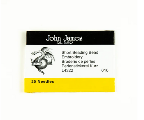 #10 - Short Beading Needle · 0.46mm x 32.5mm · JOHN JAMES