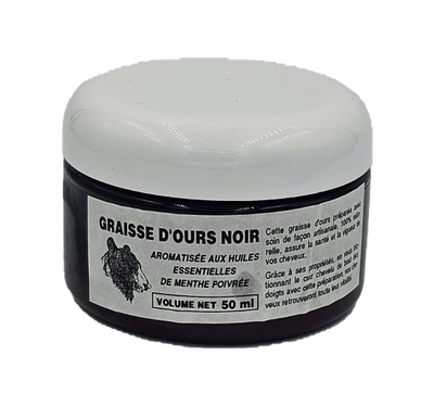 50 ml - Graisse d'ours noir · aromatisé à l'huile essentiel de menthe poivrée