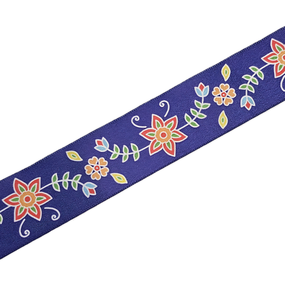 38 mm - Ruban Satin Simple Face Fleurs des Bois / 100% Polyester