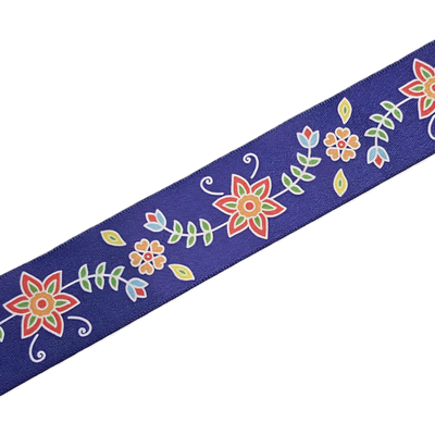 38 mm - Ruban Satin Simple Face Fleurs des Bois / 100% Polyester