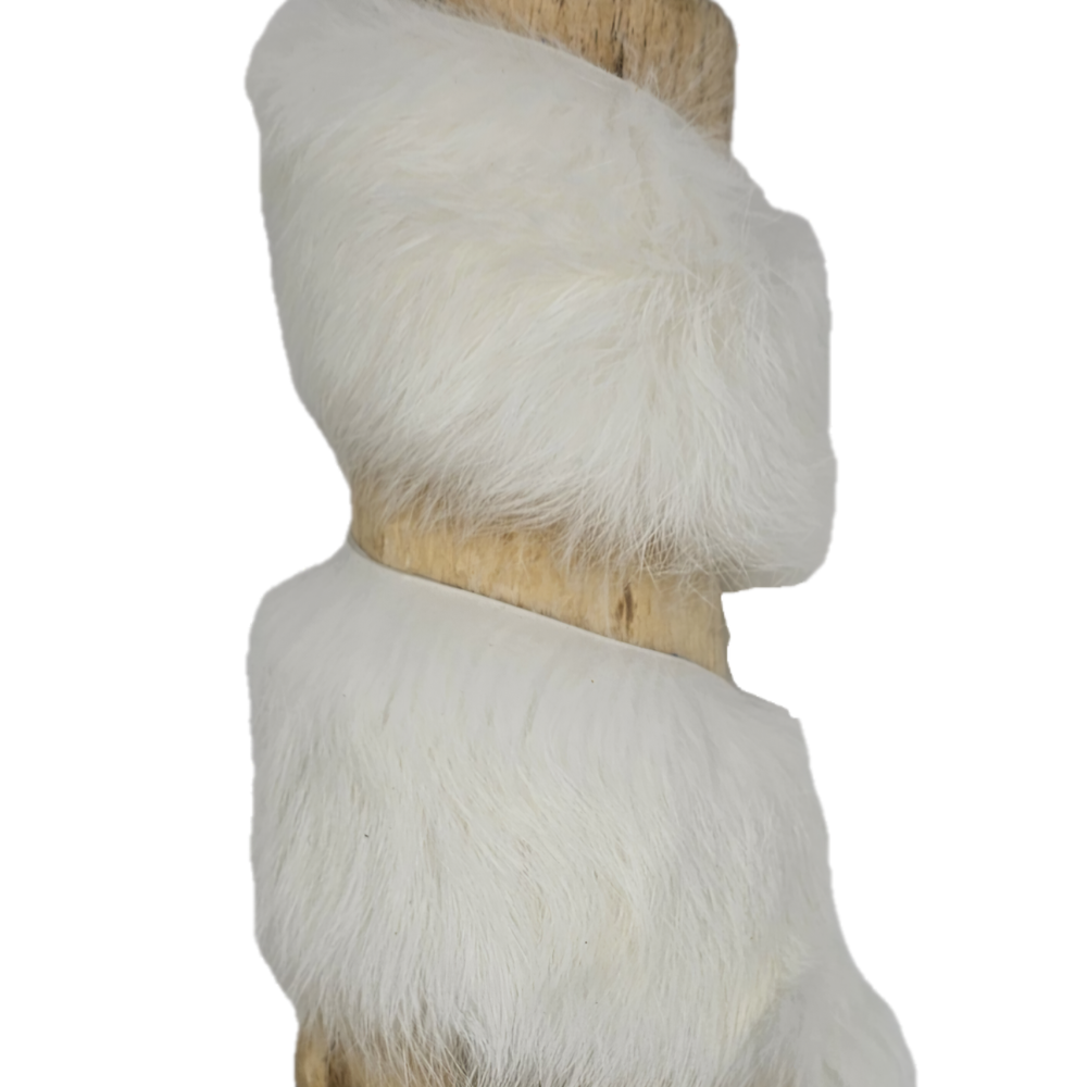 White Rabbit Fur Strips · 2 in