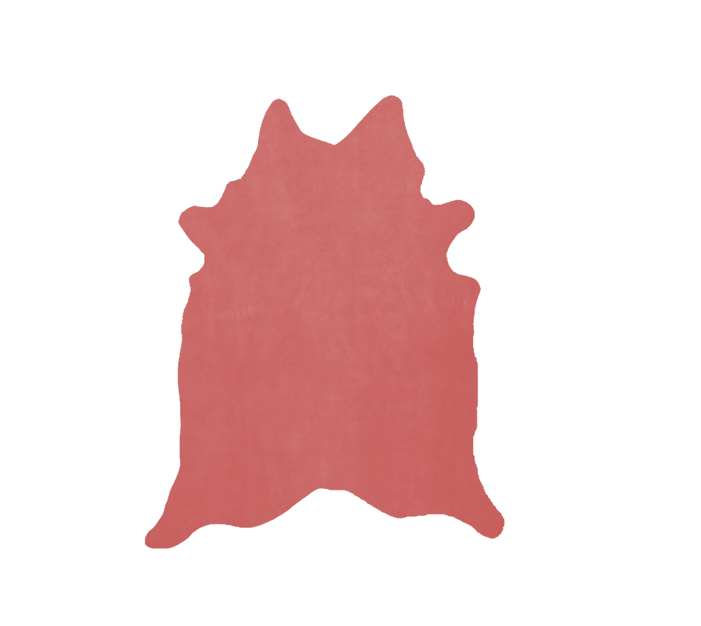 Suède de vache rouge pâle · 2½ - 3 oz - ( 0,9 - 1,0 mm )