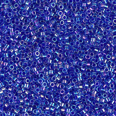 11/0 - DB0063 - Cristal AB cœur bleu violacé Transp. · Miyuki Delica