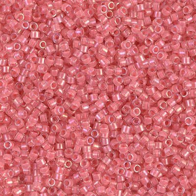 Miyuki Delica 11/0 - DB0070  Rose/Pink AB Lined-Dyed