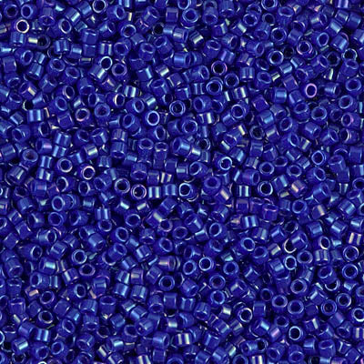 11/0 - DB0216 - Bleu cobalt iris AB Opaque · Miyuki Delica