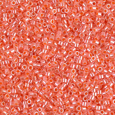Miyuki Delica 11/0 - DB0235  Crystal Salmon Ceylon Lined-Dyed