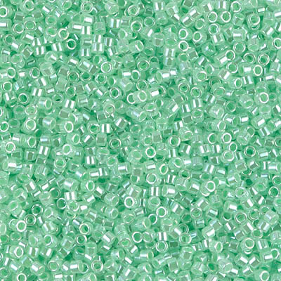 Miyuki Delica 11/0 - DB0237  Light Crystal Green Ceylon Lined-Dyed