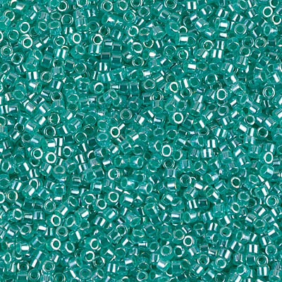 Miyuki Delica 11/0 - DB0238  Light Crystal Green Aqua Ceylon Lined-Dyed