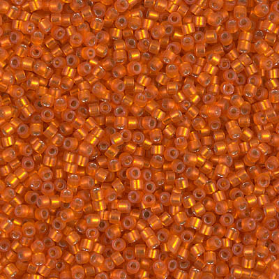 Miyuki Delica 11/0 - DB0682  Dark Orange Semi-Matte Dyed