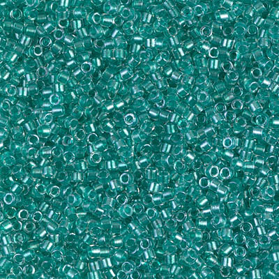 Miyuki Delica 11/0 - DB0904  Aqua Green Sparkle Crystal Lined