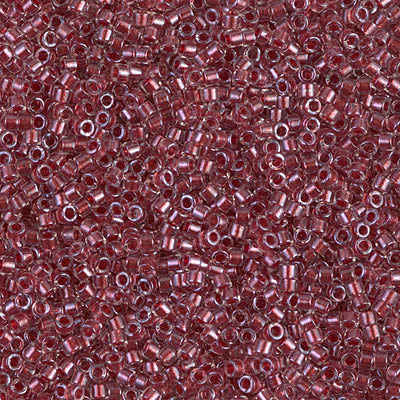 Miyuki Delica 11/0 - DB0924  Cranberry Red Sparkle Crystal Lined