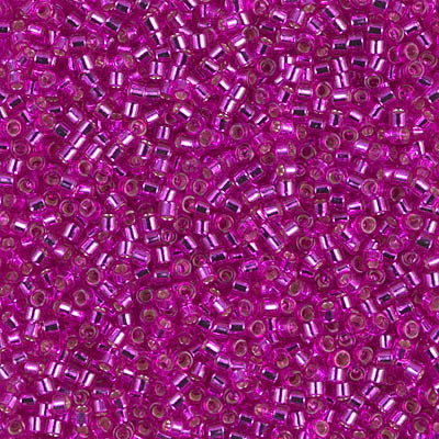 11/0 - DB1340 - Fuchsia cœur argenté Transp. · Miyuki Delica