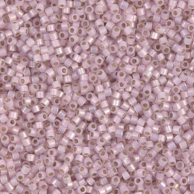 11/0 - DB1457 - Opale rose pâle cœur argenté Albâtre · Miyuki Delica