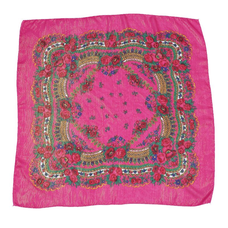 Kukum scarf - Floral motif · 30 x 30 inches