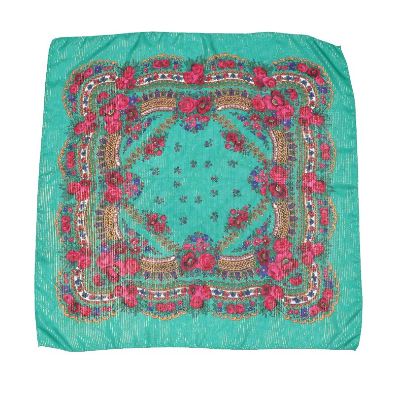 Kukum scarf - Floral motif · 30 x 30 inches