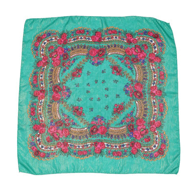 Kukum scarf - Floral motif · 30 x 30 inches
