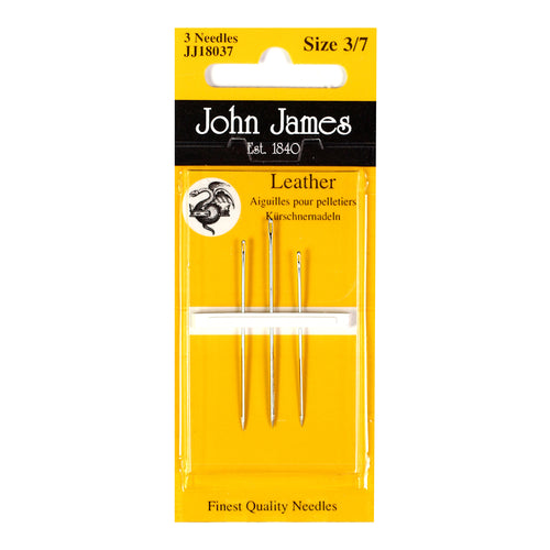JOHN JAMES - Aiguilles à coudre le cuir - taille #3, #5 et #7