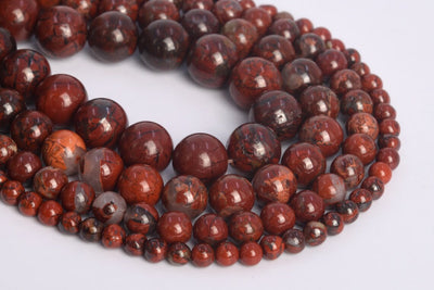 Semi-precious on strand · Brecciated Jasper