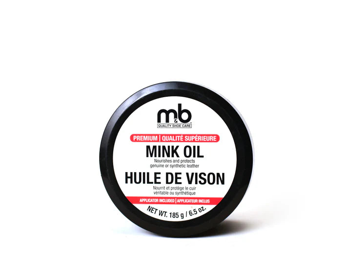 6.5oz - Mink oil M&B - Nourishes and protects leather - applicator included