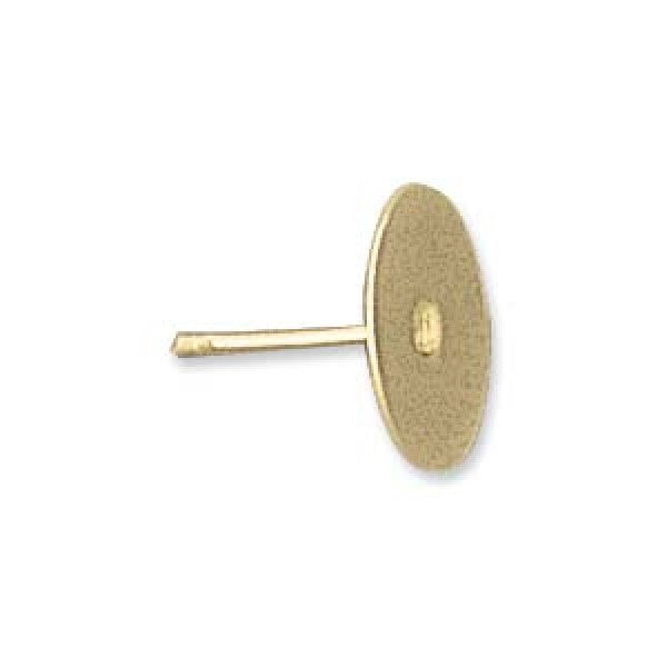 Ear Post - 10mm Pad - 14KT (20pcs)