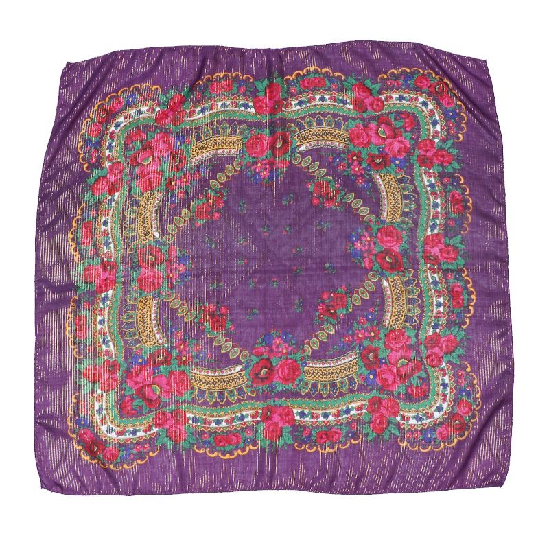 Kukum scarf - Floral motif · 30 x 30 inches