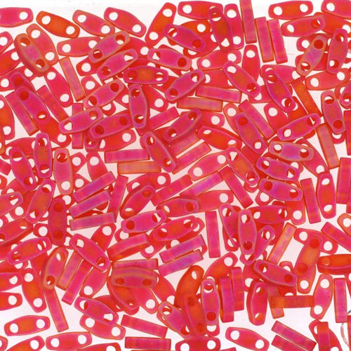 Miyuki Quart-TILA® - QTL0140FR Rouge orangé mat AB Transparent