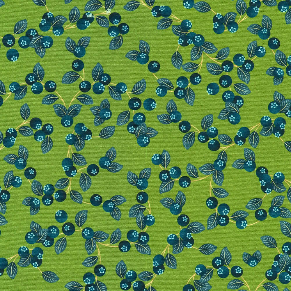Blueberry Harvest 23336 - Meadow 100% Cotton Designer