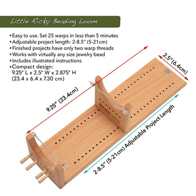 Little Ricky Beading Loom - Adjustable Length 2-8.5in