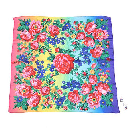 Kukum scarf - Floral motif · 30 x 30 inches