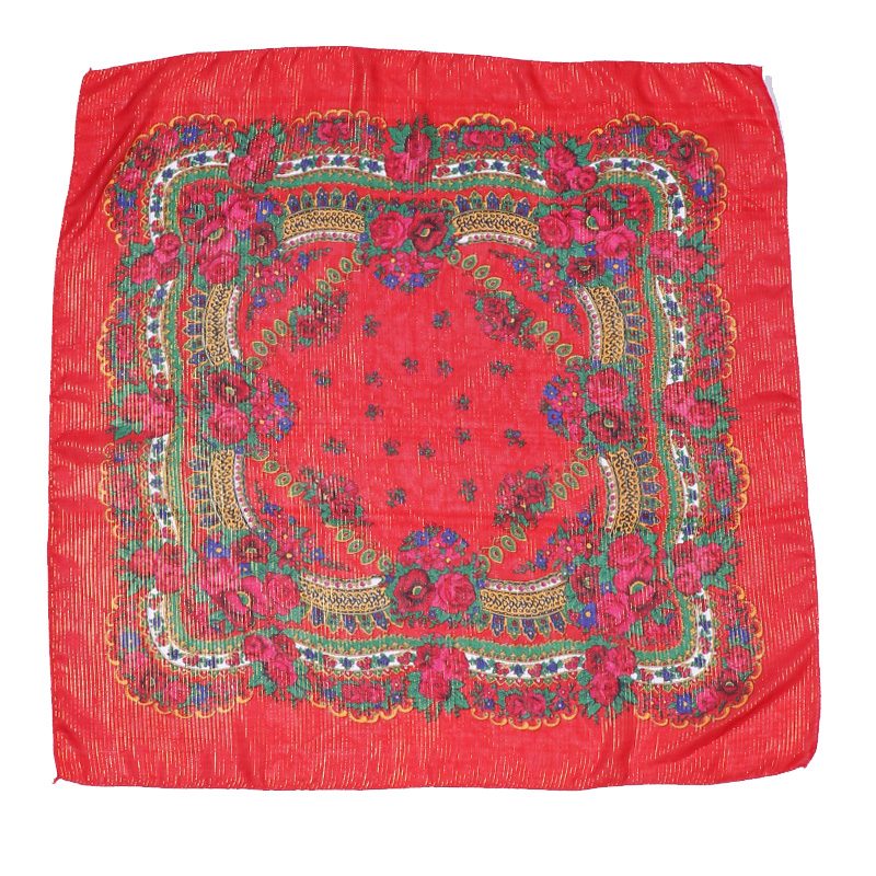 Kukum scarf - Floral motif · 30 x 30 inches