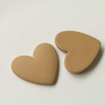 35mm - Cabochon en acrylique cœur mat - 2pcs