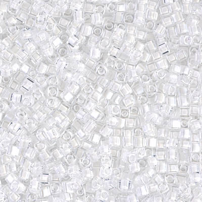 Miyuki Square Beads 1,8 mm - SQB1104 White Lined Crystal